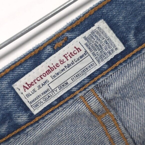 ABERCROMBIE & FITCH Size 4 Women's Jeans Blue Denim Capri USA Made Exclusive VTG - Picture 2 of 12